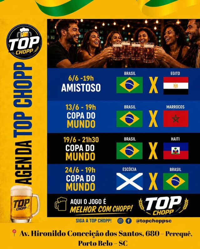 Top Chopp - Copa - Brasil x Escócia